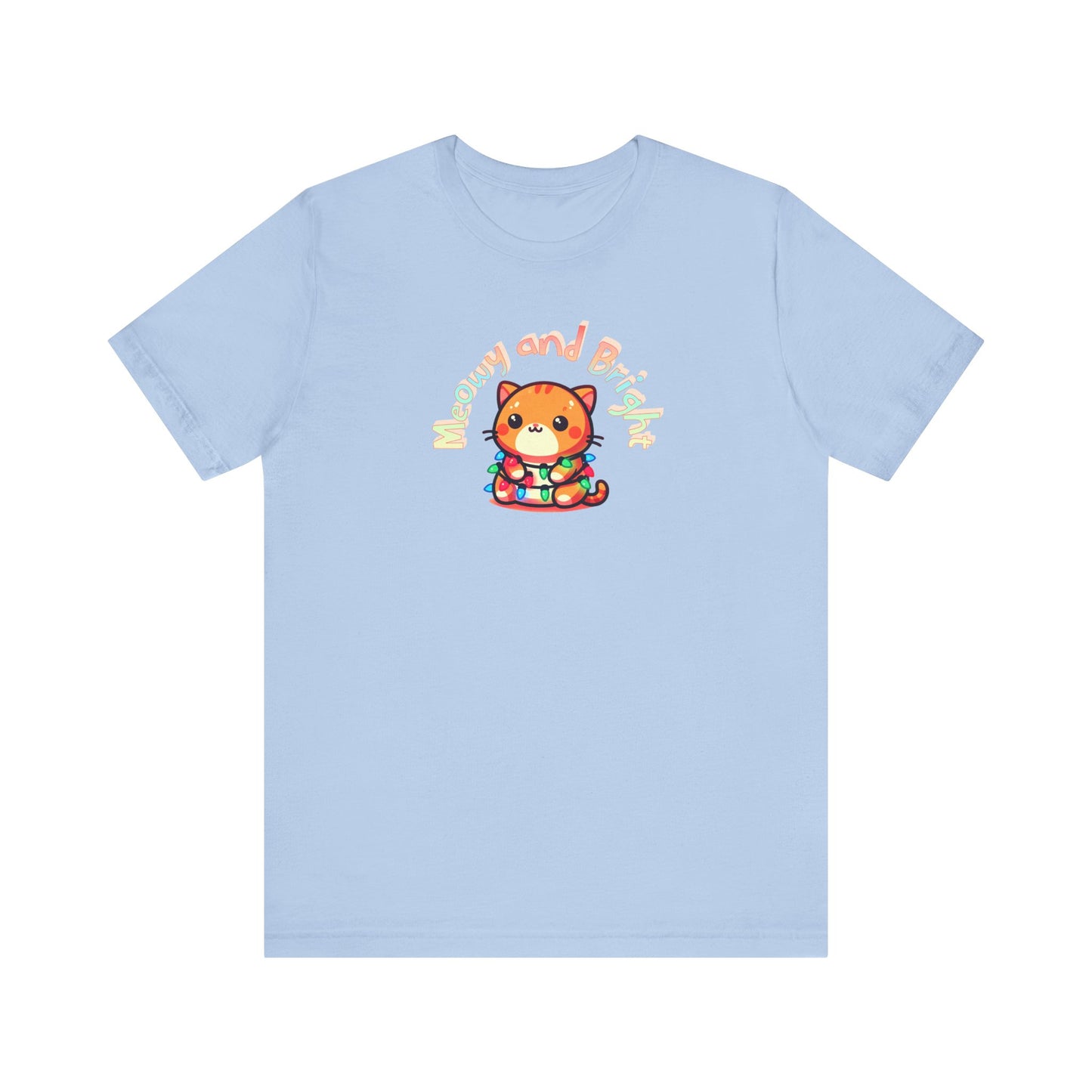Meowy and Bright Colorful Cartoon Cat T-shirt