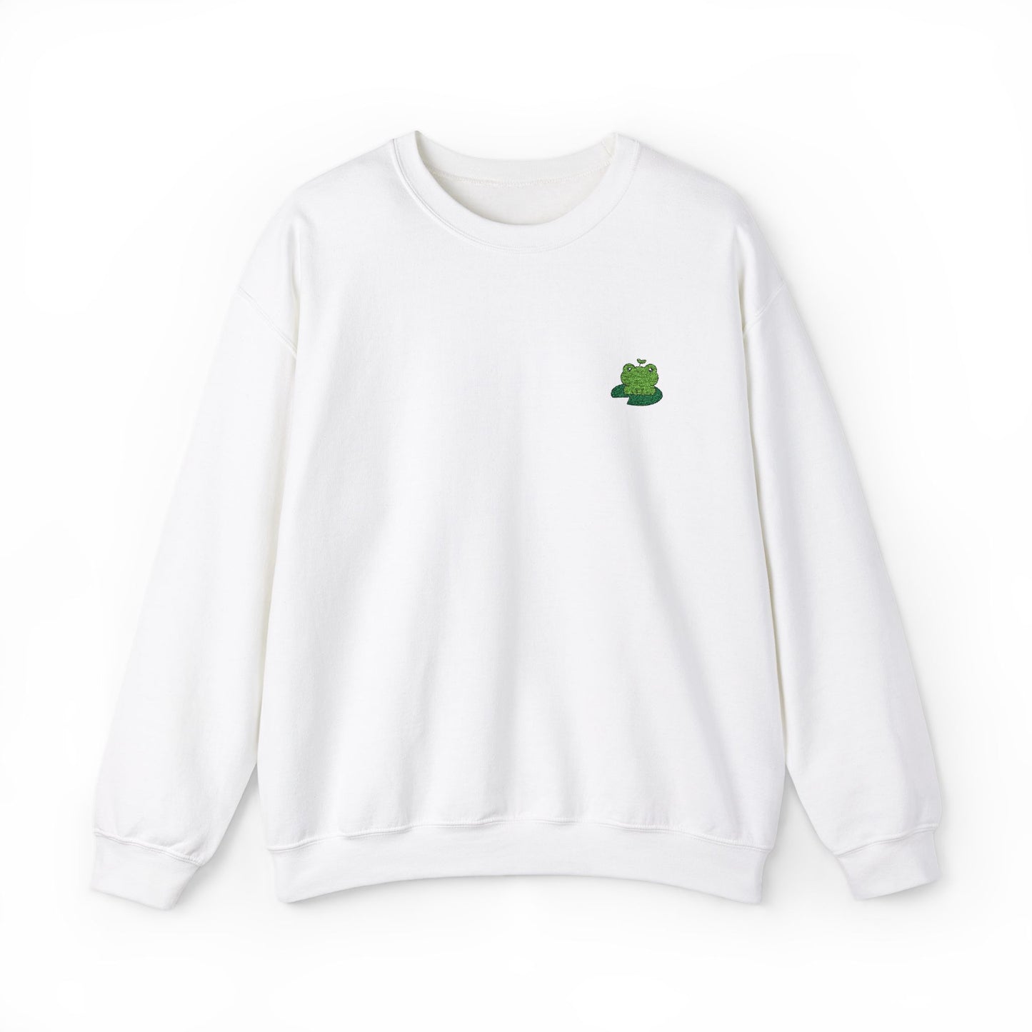 Embroidered Cute Frog Sweatshirt