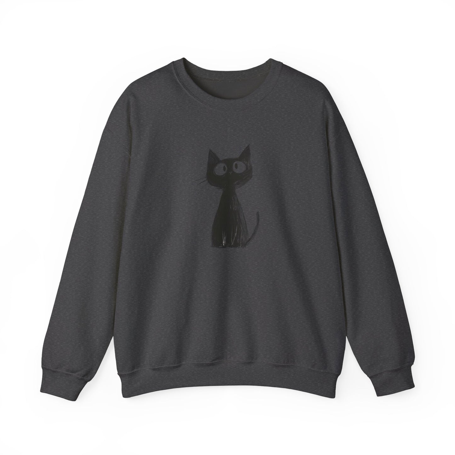 Cute Black Cat Doodle Sweatshirt