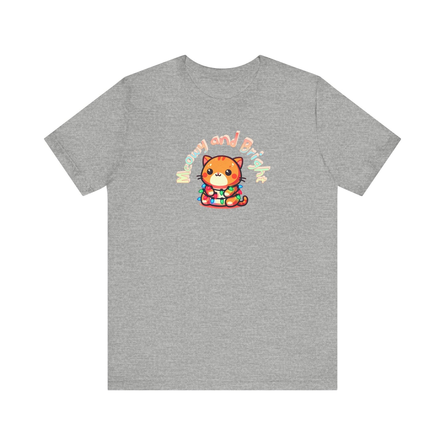 Meowy and Bright Colorful Cartoon Cat T-shirt