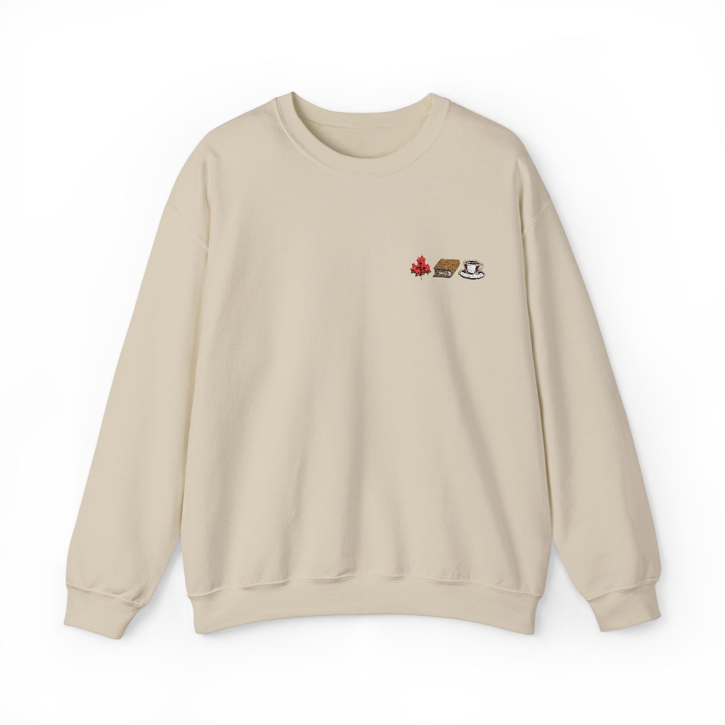 Embroidered Book & Coffee Fall Viibes Sweatshirt