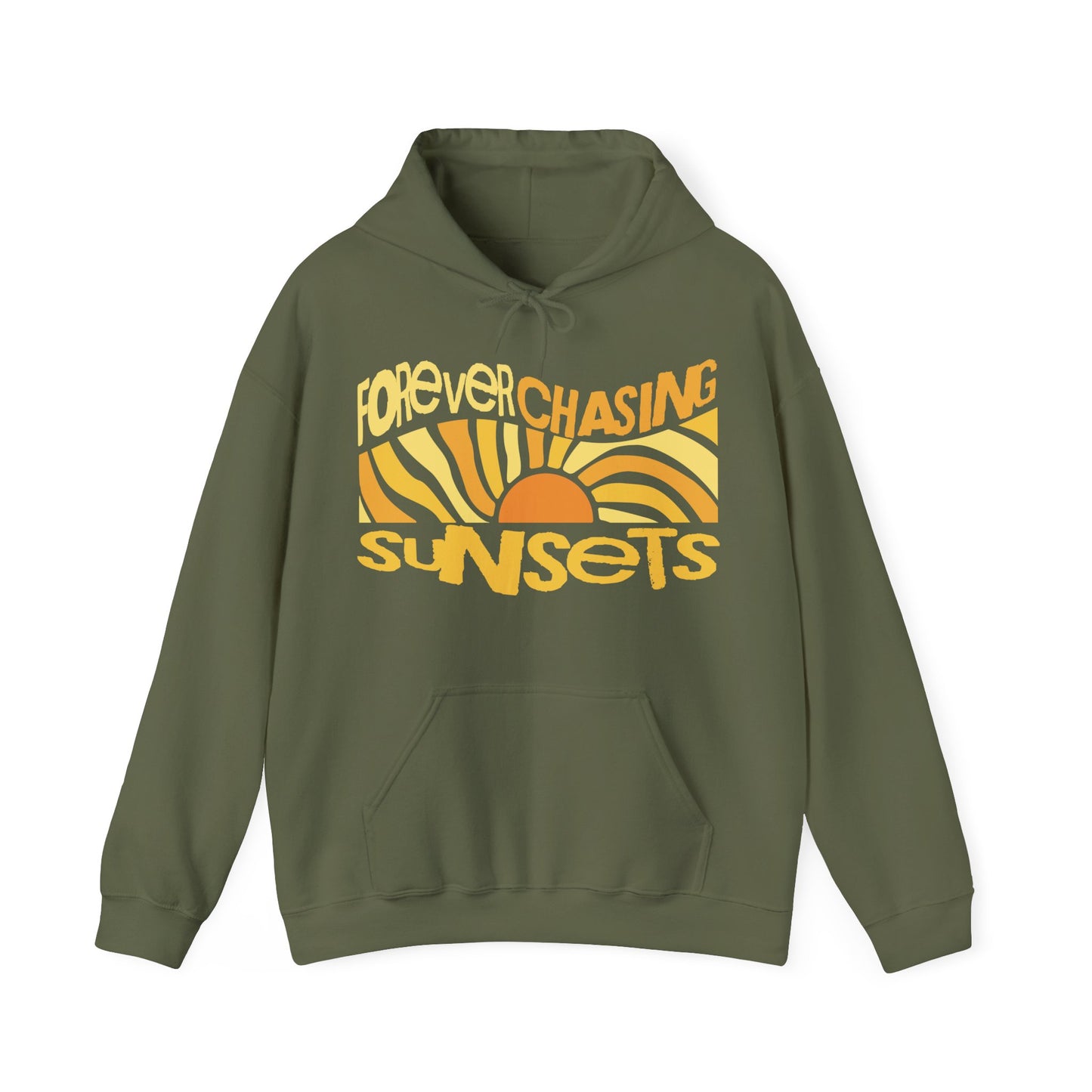 Forever Chasing Sunsets Groovy Graphic Hoodie