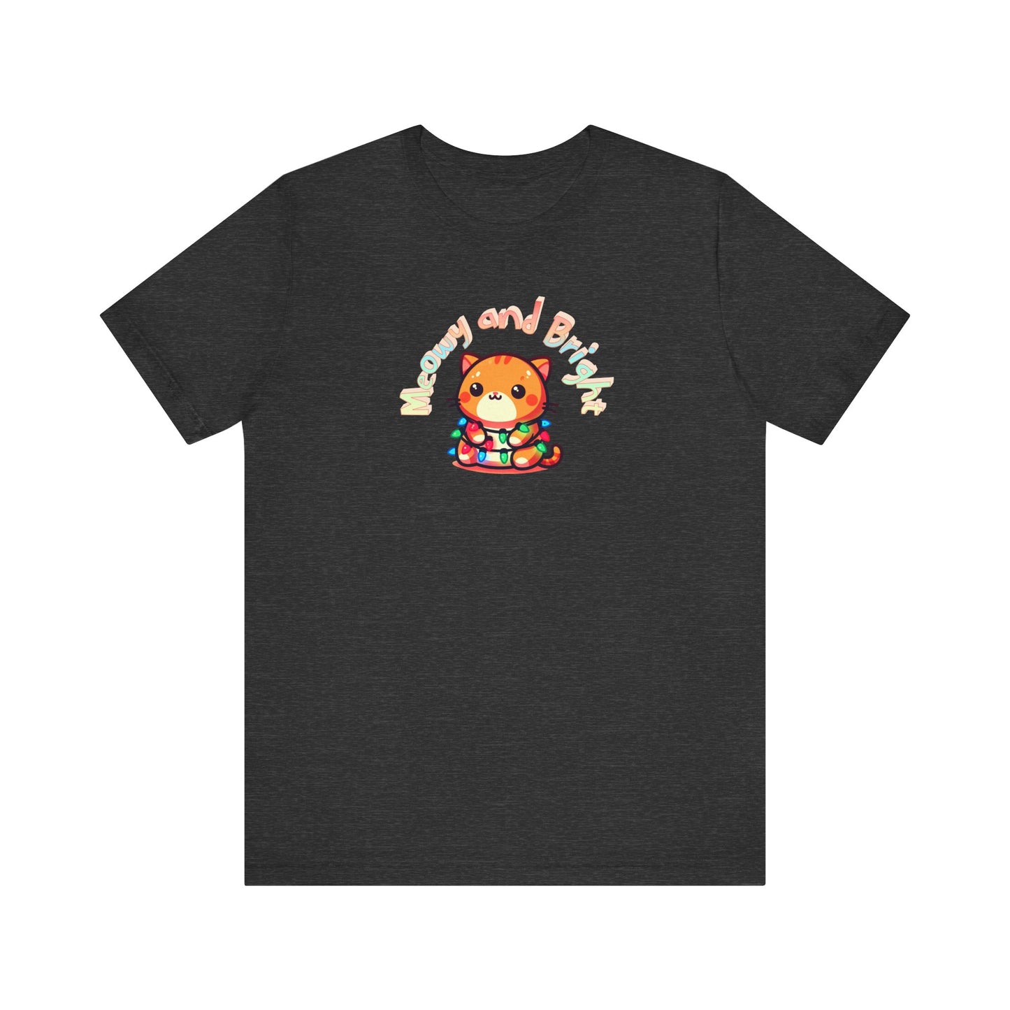 Meowy and Bright Colorful Cartoon Cat T-shirt