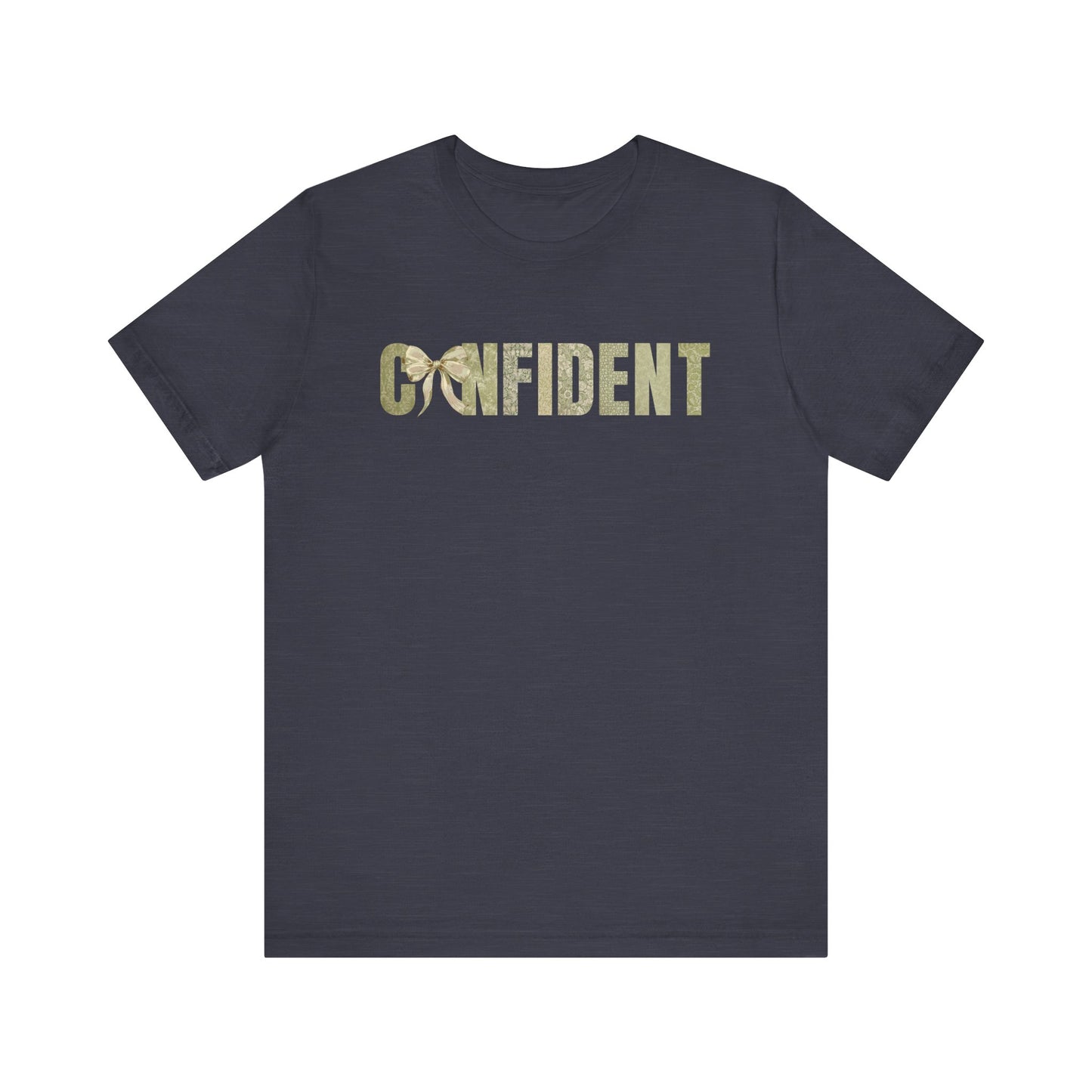 Confident With Coquette Bow Green Patterns T-shirt