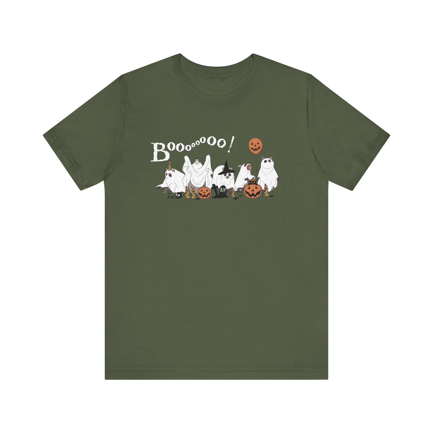 Raccoon Ghost Halloween Boo T-shirt