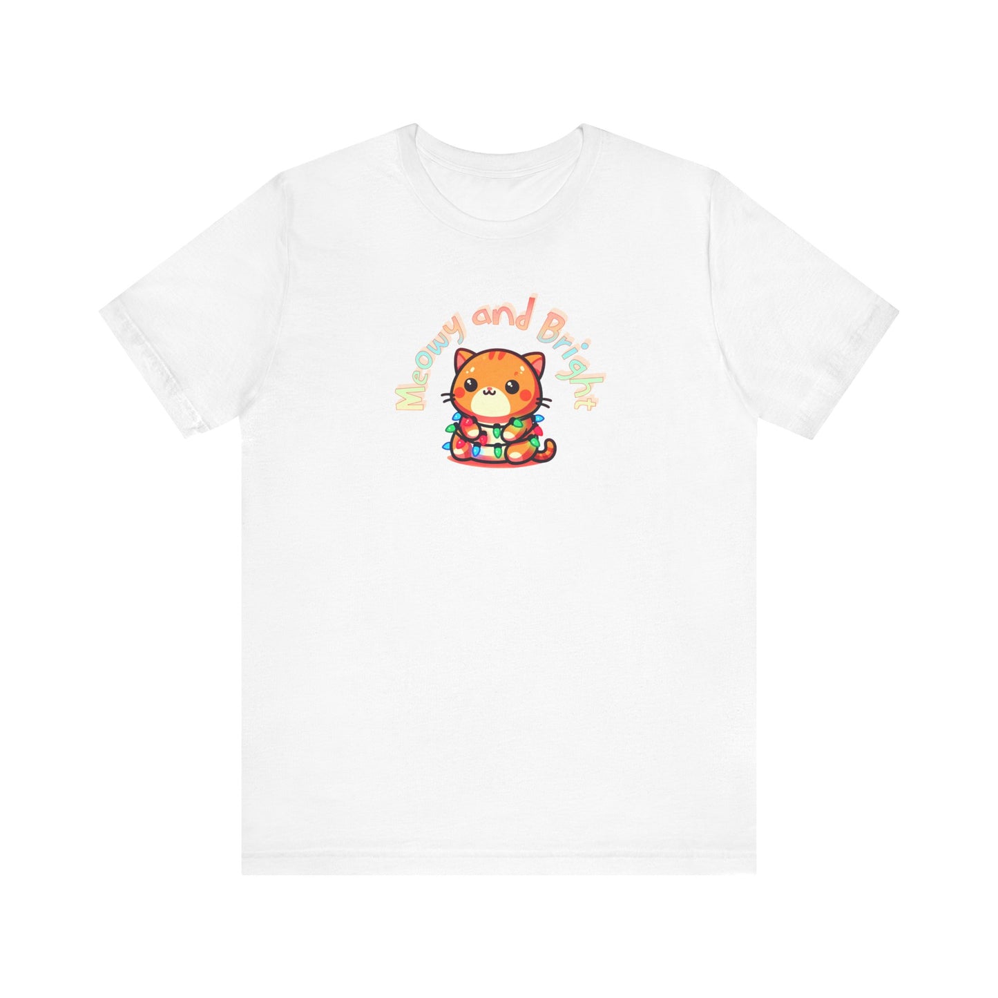 Meowy and Bright Colorful Cartoon Cat T-shirt