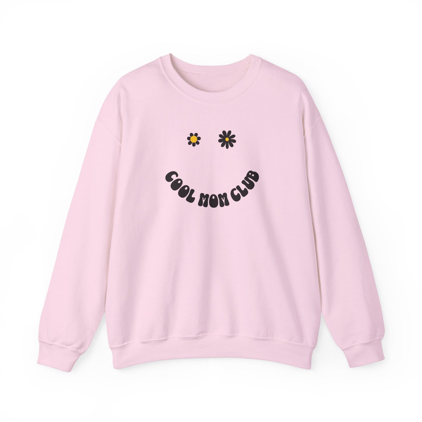 Cool Mom Club Happy Face Daisy Sweatshirt