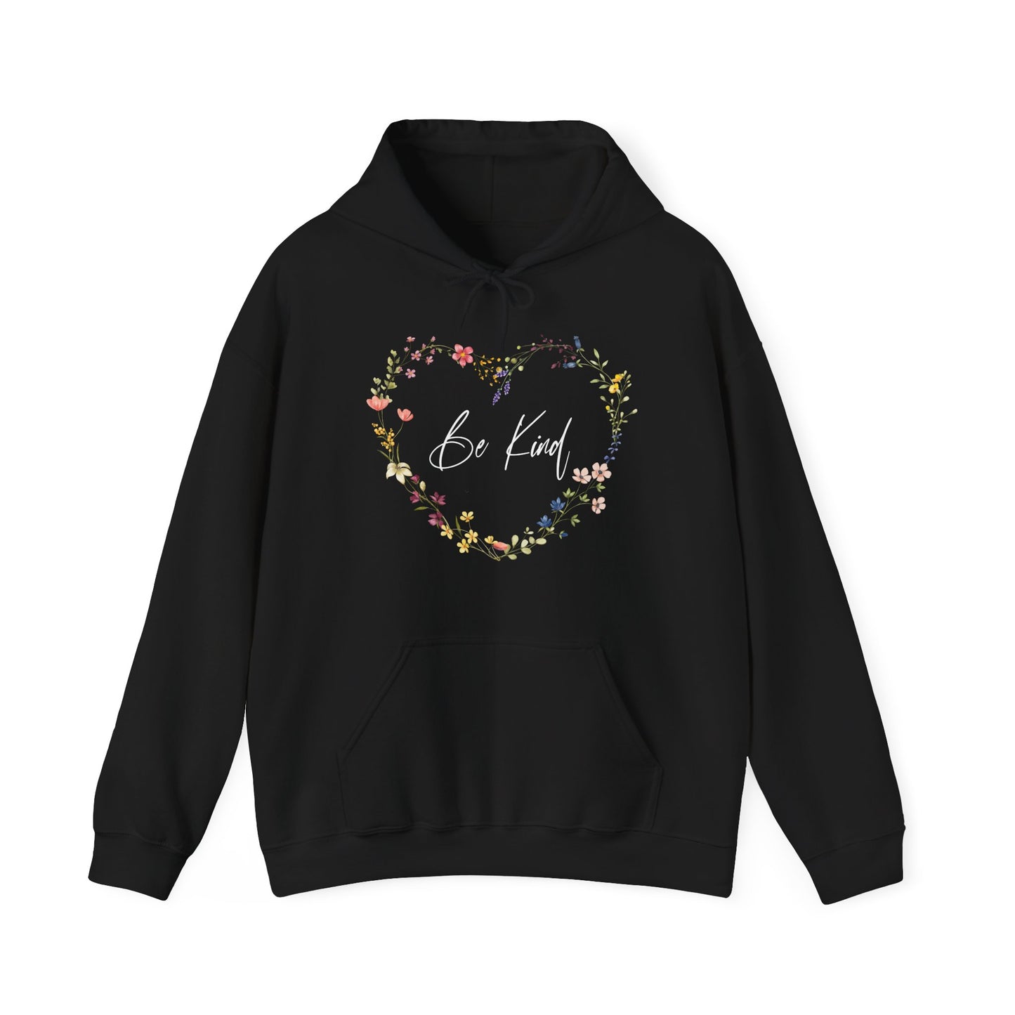 Be Kind Wildflowers In Heart Shape Hoodie