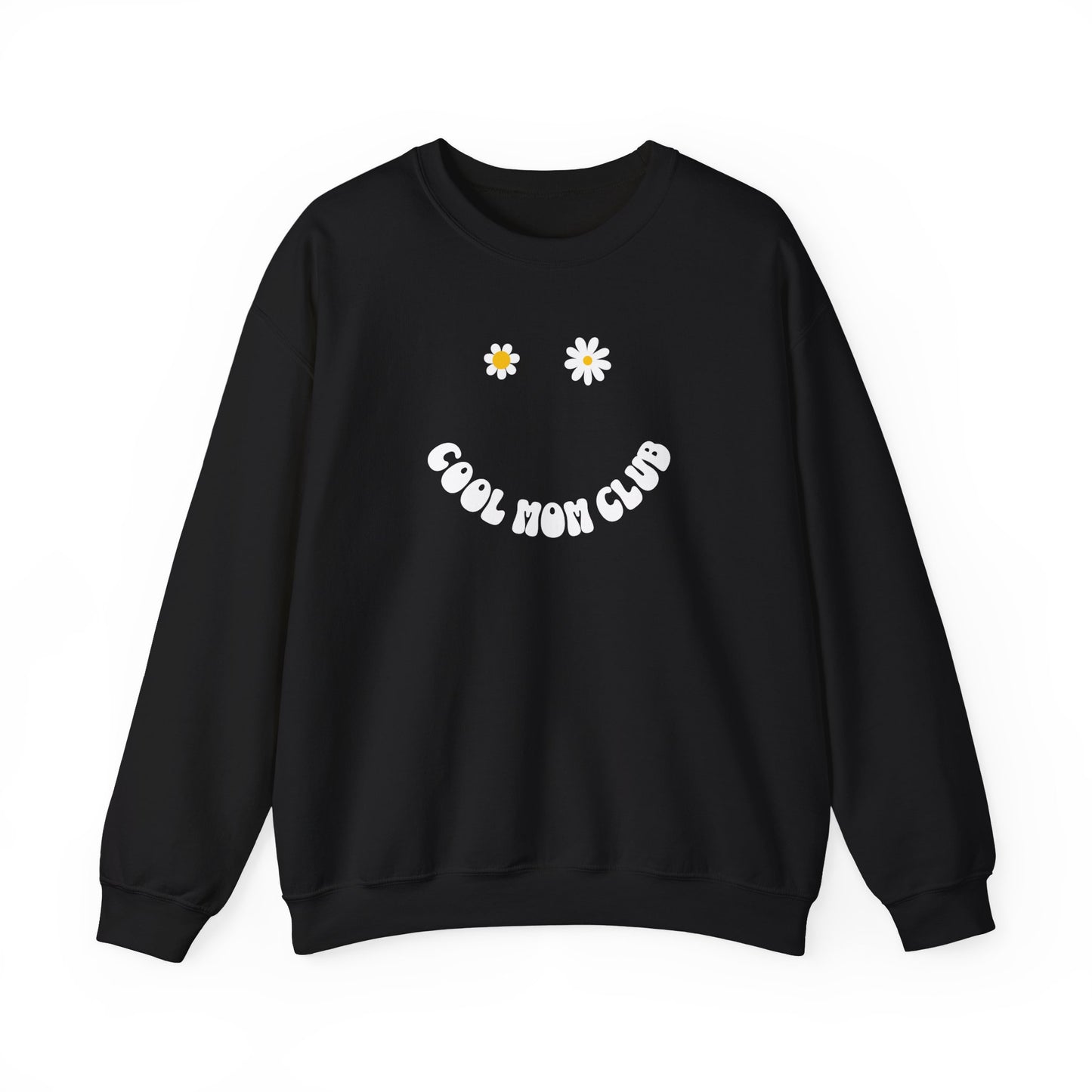 Cool Mom Club Happy Face Daisy Sweatshirt