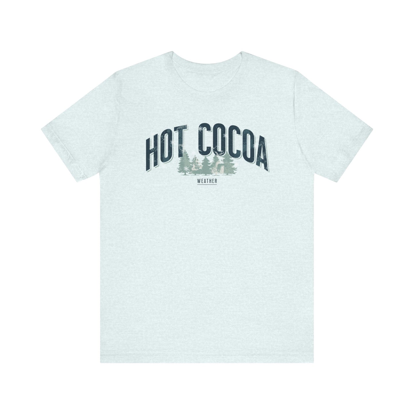 Hot Cocoa Weather Vintage Winter Pine Trees and Snow T-shirt