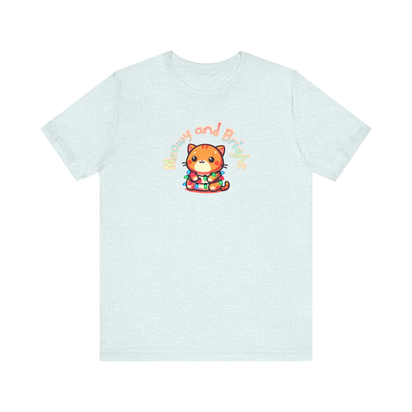Meowy and Bright Colorful Cartoon Cat T-shirt