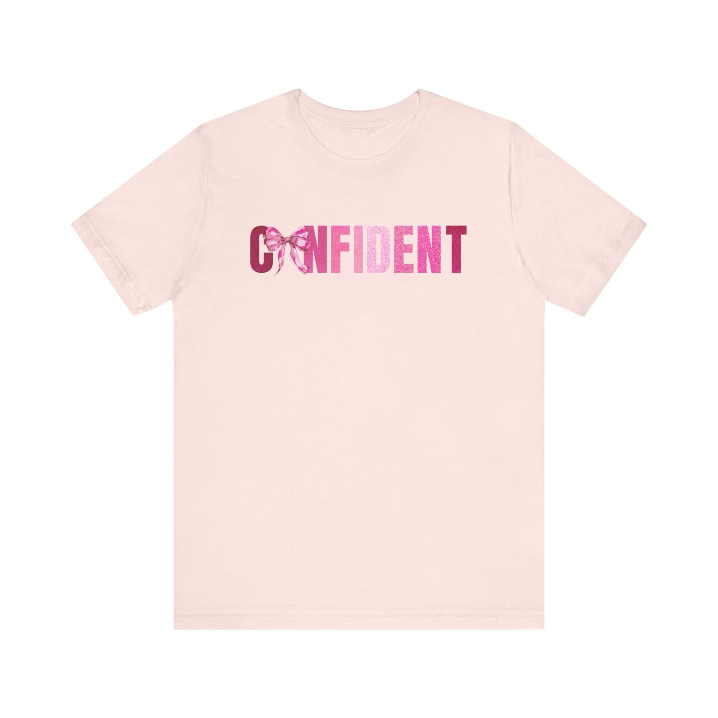 Confident Glitter Pink Coquette Bow T-shirt