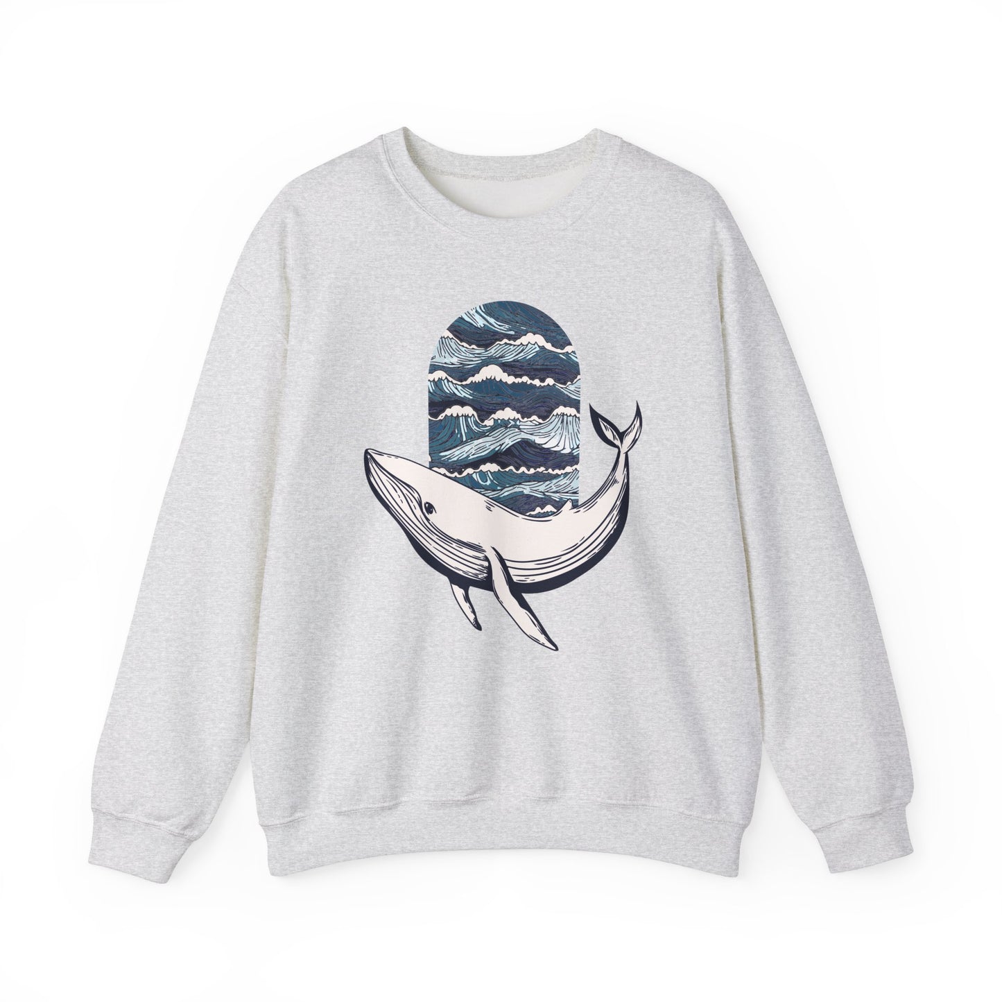 Ocean Waves Whale Sweatshirt