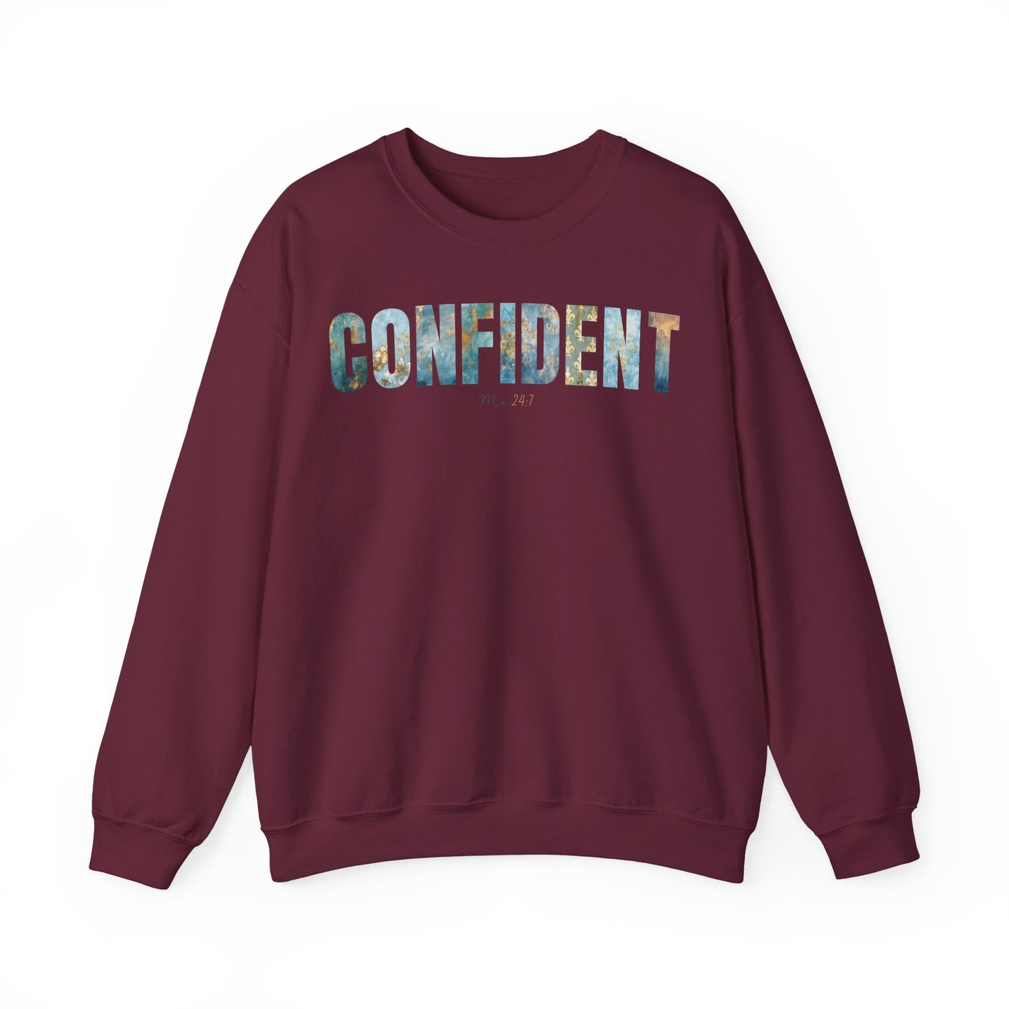 Confident Me 24:7 Golden and Blue Patterns Sweatshirt