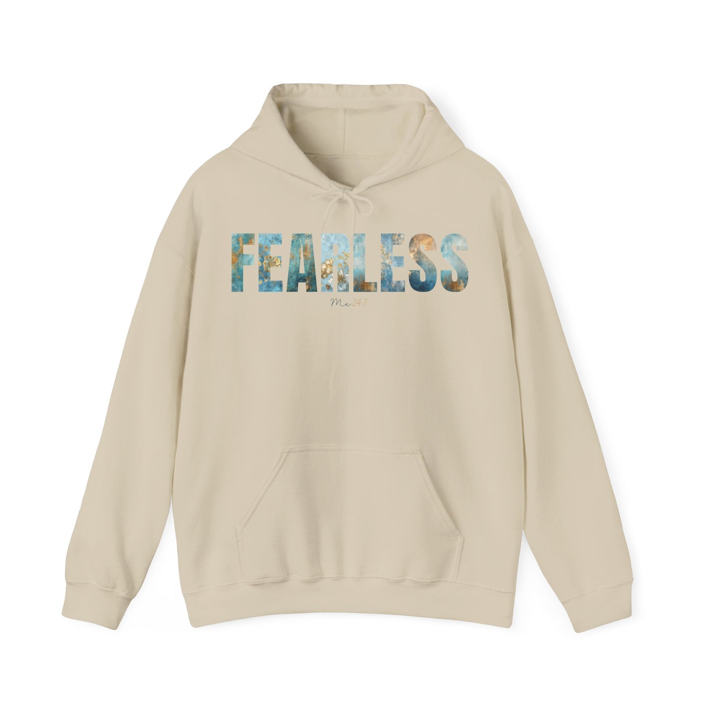 Fearless Me 24:7 Golden Blue Patterns Hoodie
