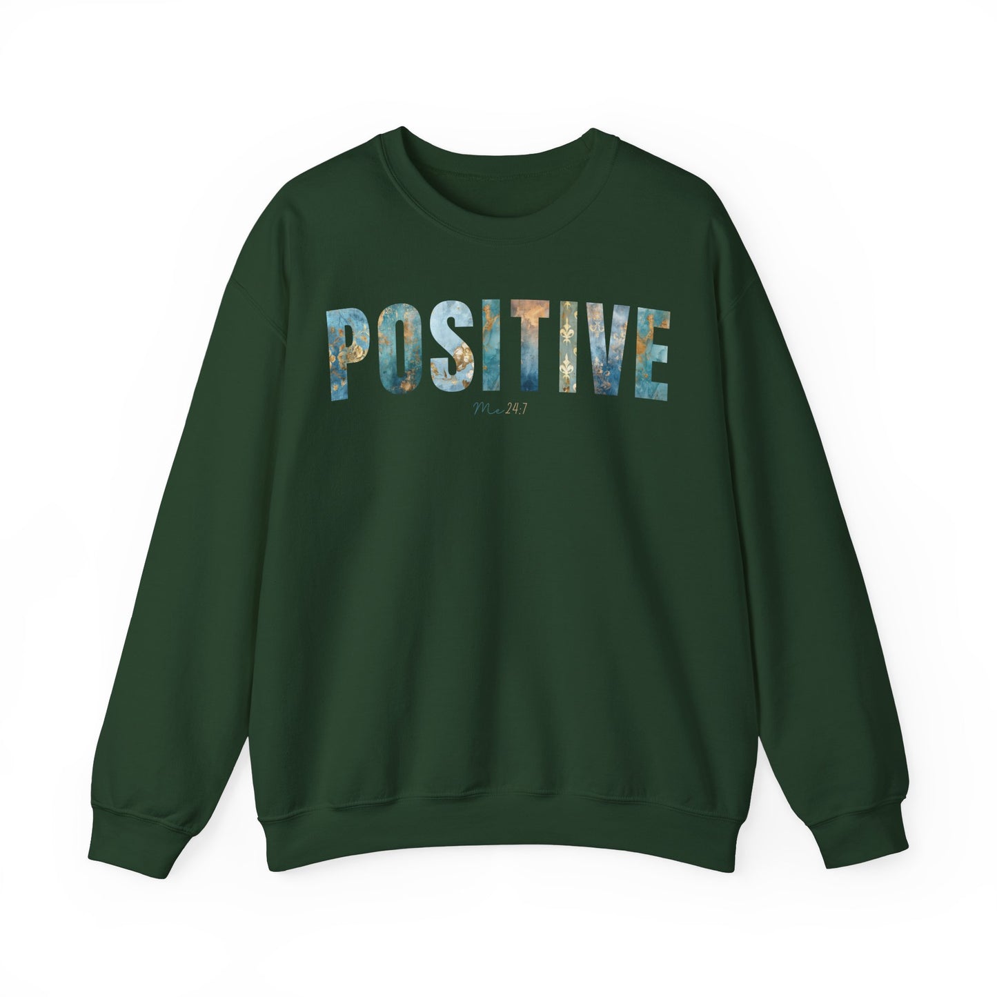 Positive Me 24:7 Blue Golden Patterns Sweatshirt