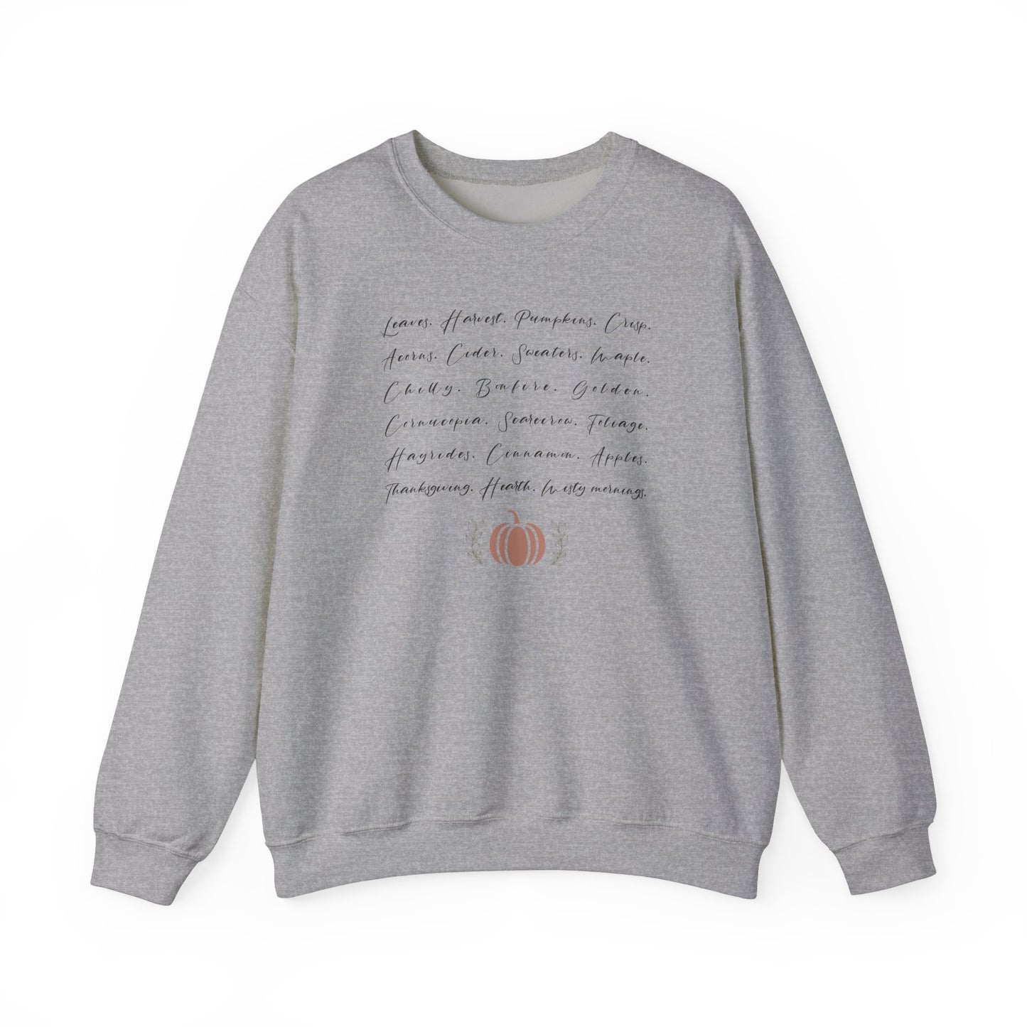 Fall Words in Script Font Sweatshirt