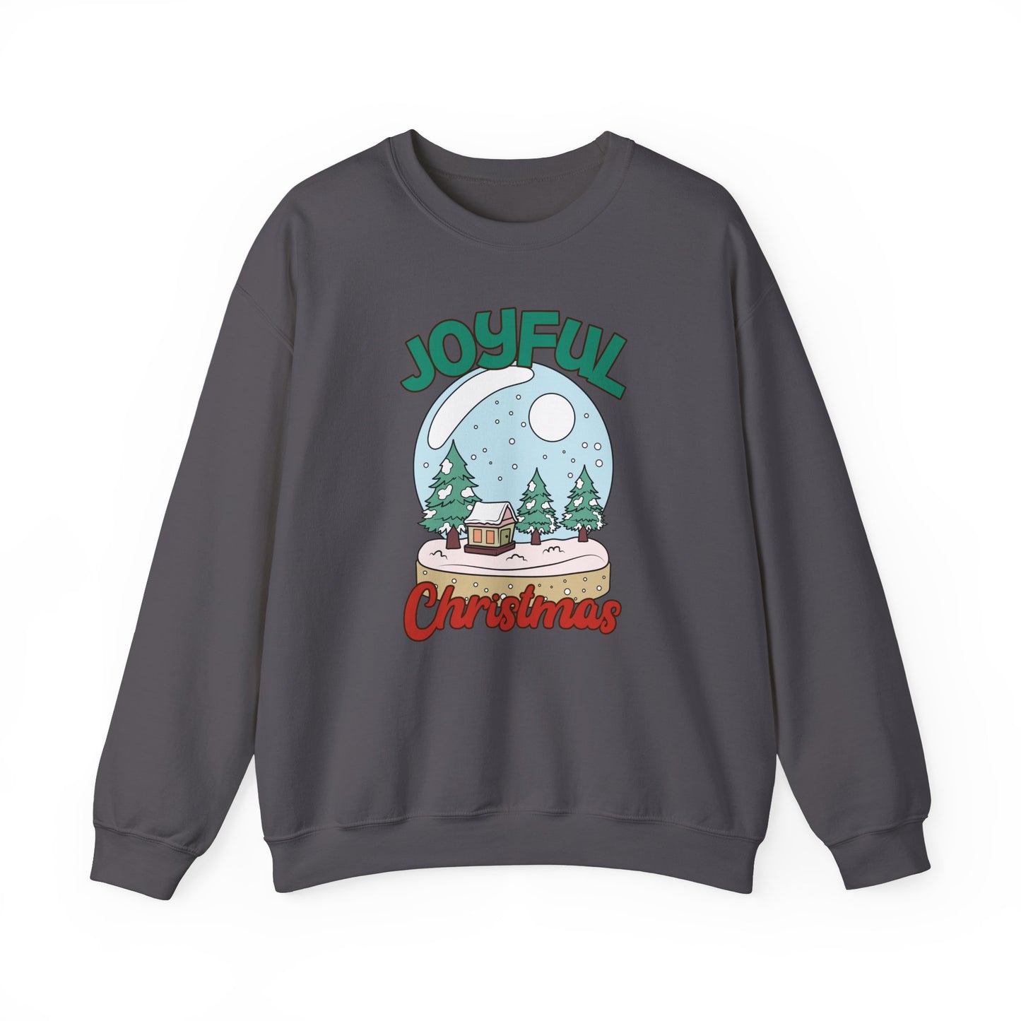 Joyful Christmas Snow Globe Graphic Sweatshirt