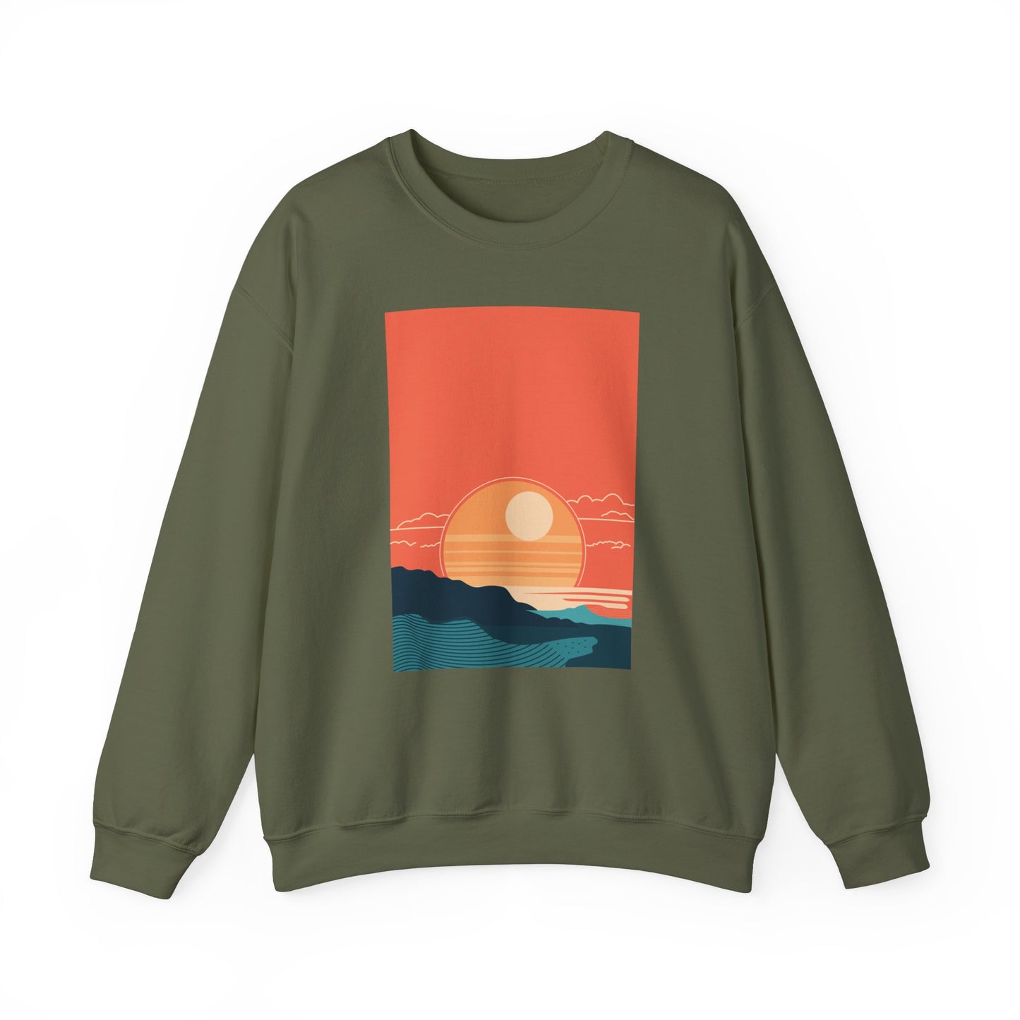 Minimal Boho Sunset Graphic Sweatshirt