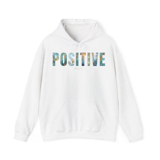 Positive Me 24:7 With Blue Golden Patterns Hoodie
