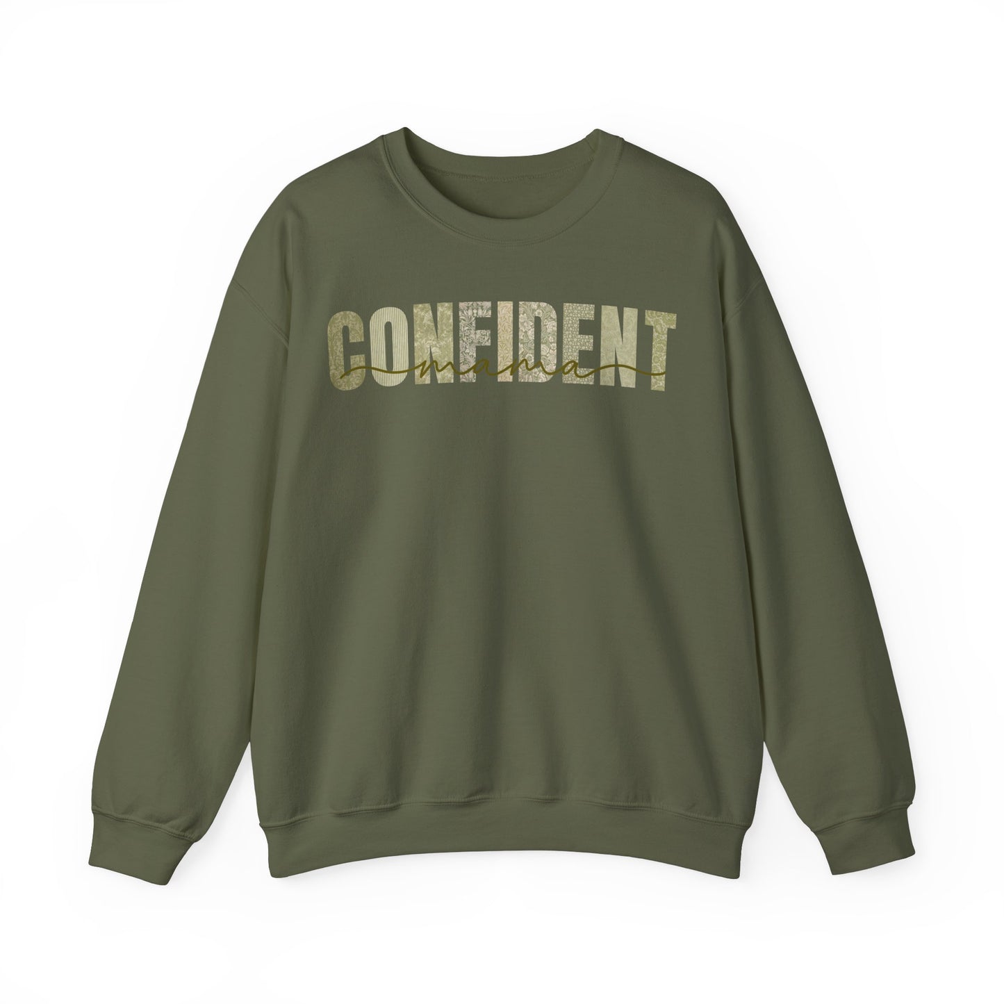 Confident Mama Green Patterns Sweatshirt