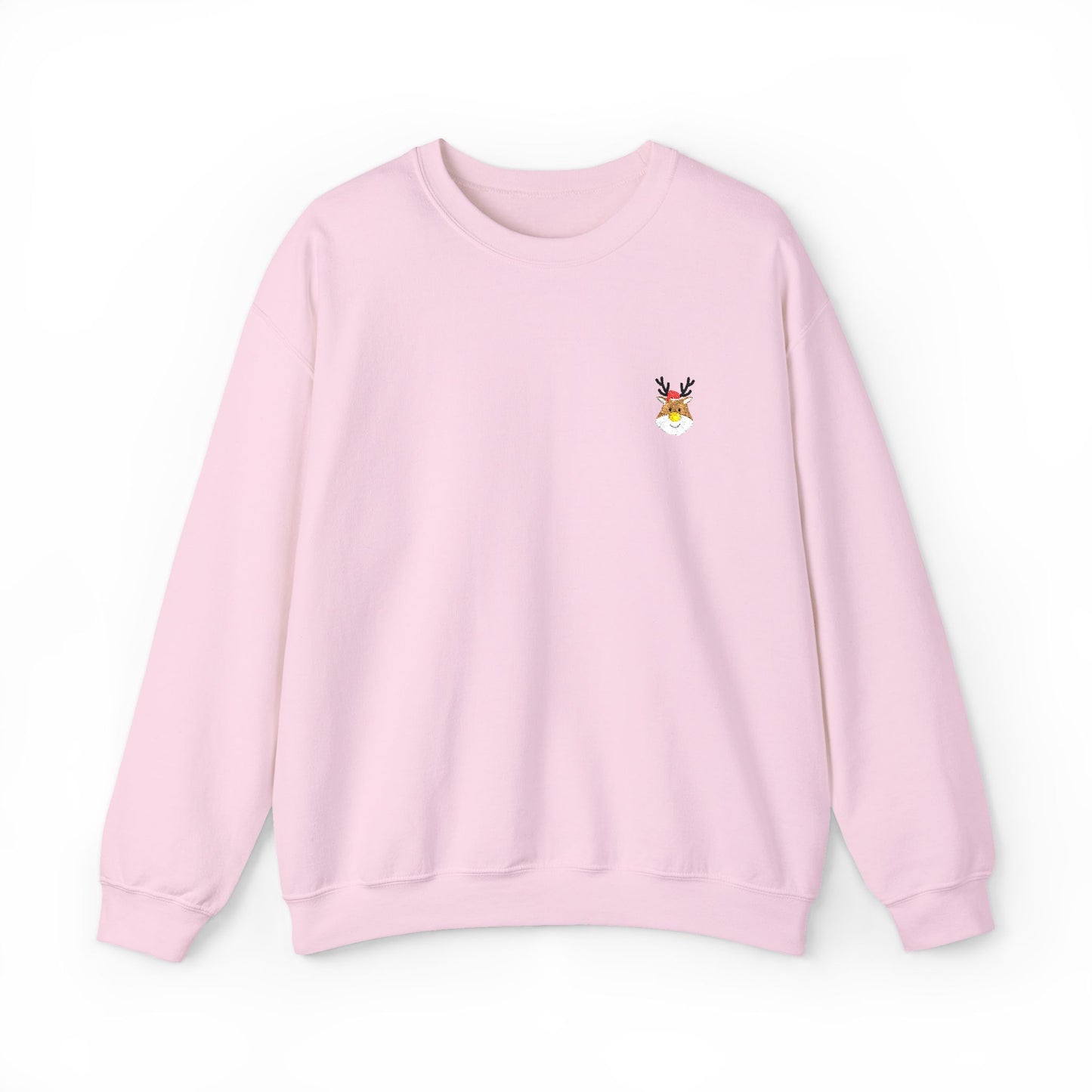 Embroidered Cartoon Reindeer Sweatshirt