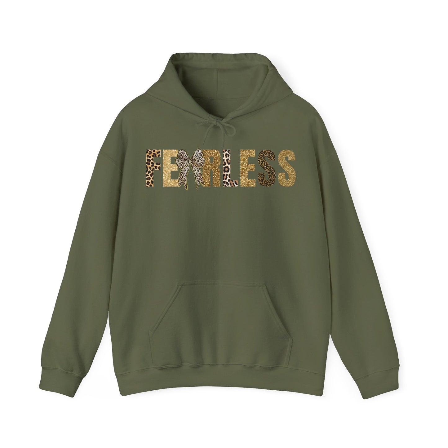 Fearless Leopard Pattern Coquette Bow Hoodie