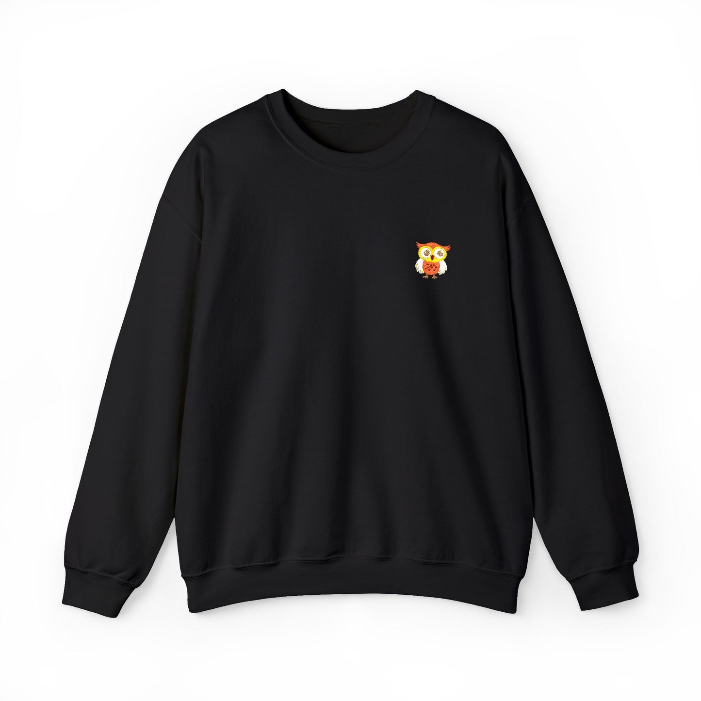 Embroidered Cute Cartoon Owl Sweatshirt