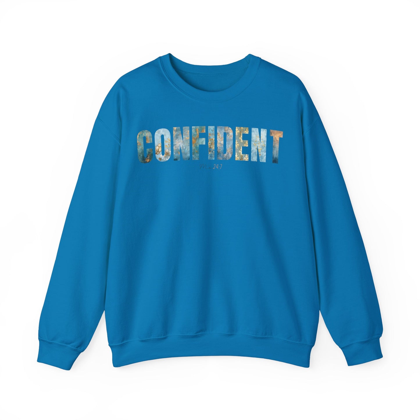 Confident Me 24:7 Golden and Blue Patterns Sweatshirt