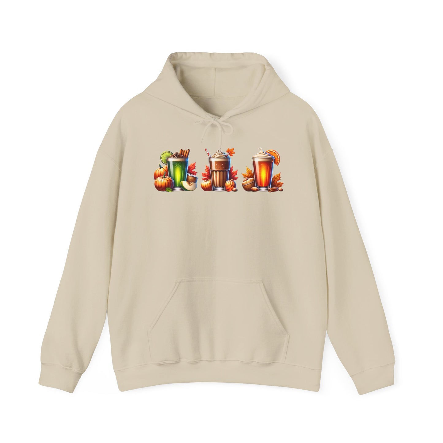 Fall Themed Drinks Graphic Hoodie
