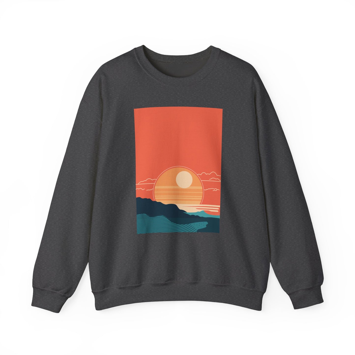 Minimal Boho Sunset Graphic Sweatshirt