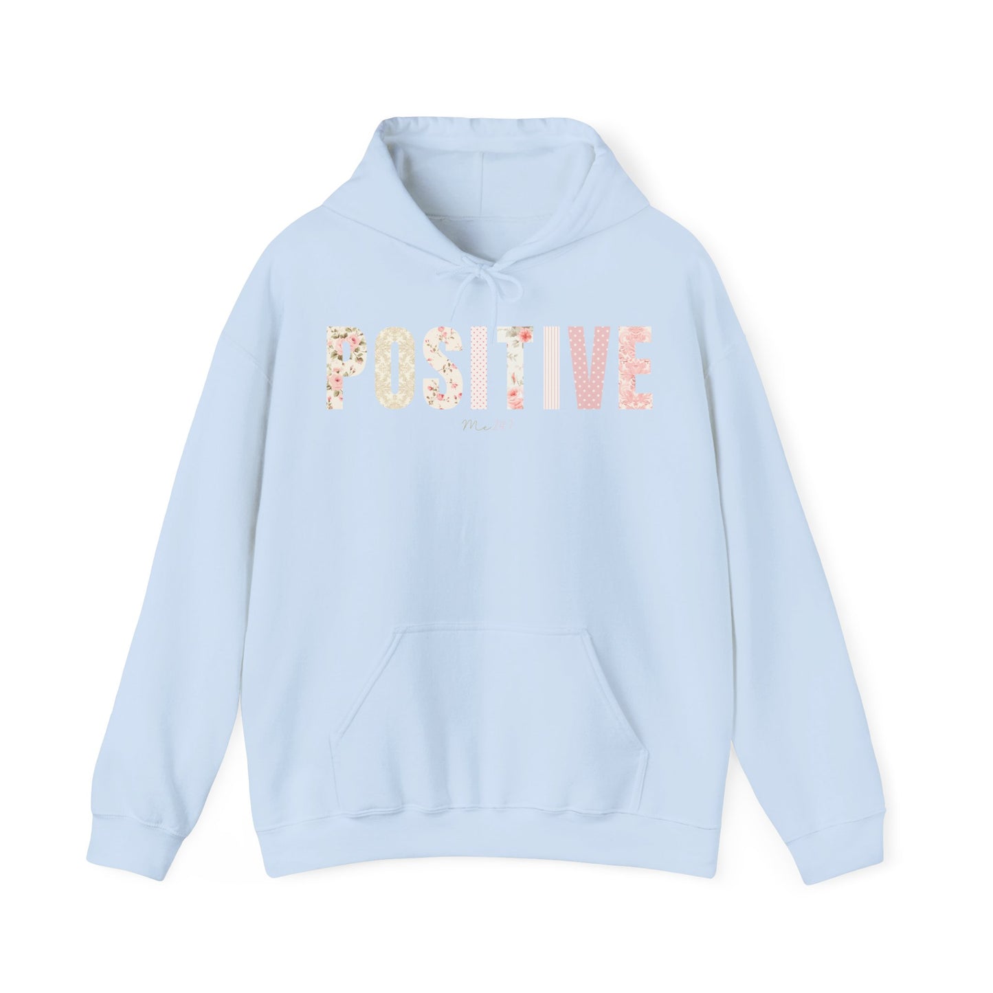Positive Me 24:7 Pink Floral Patterns Hoodie