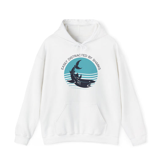 Easily Distracted By Sharks Graphic Hoodie