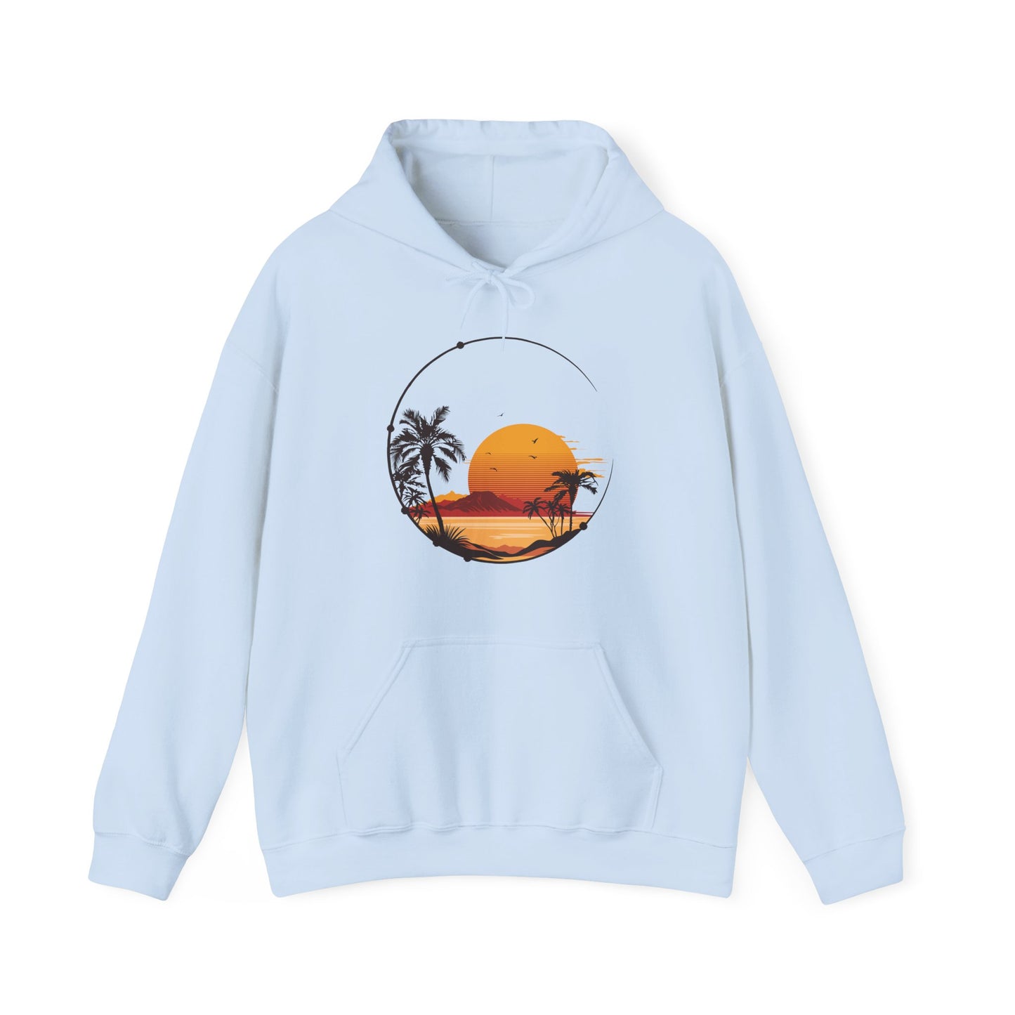 Retro Sunset Tropical Hoodie