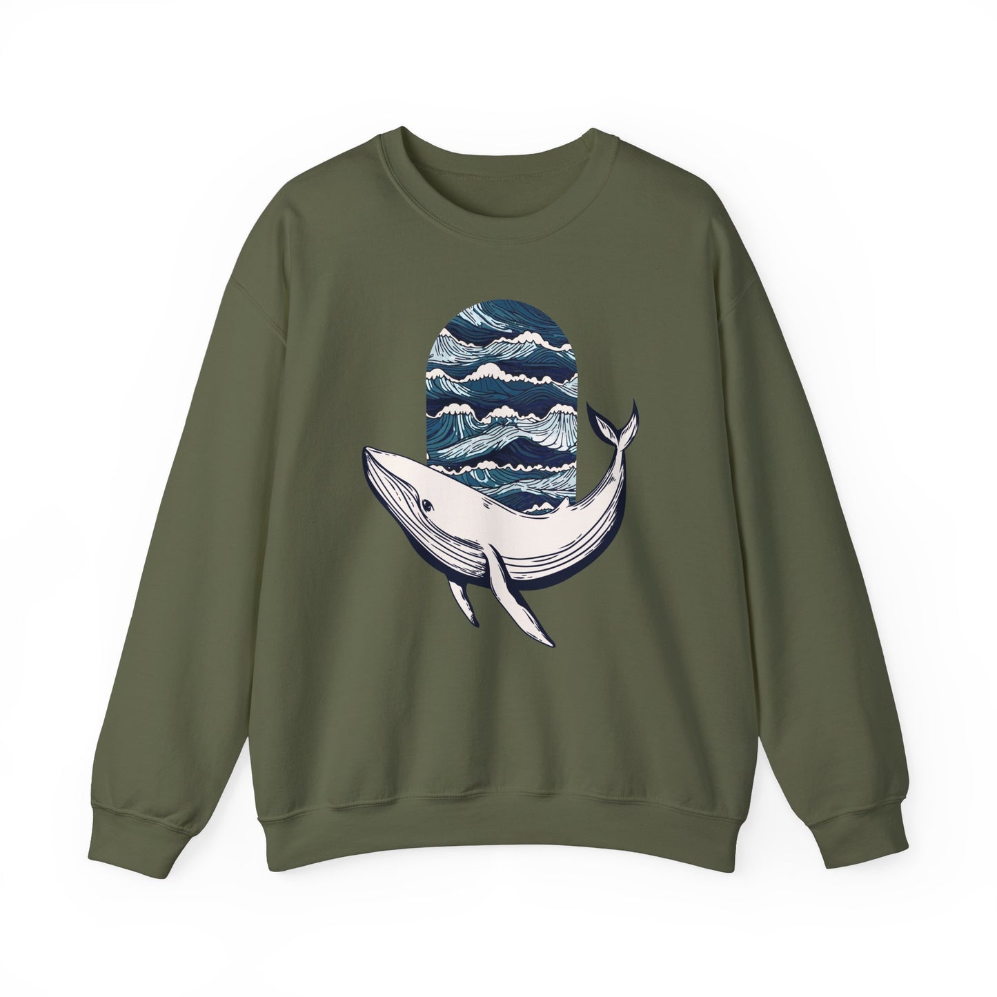 Ocean Waves Whale Sweatshirt