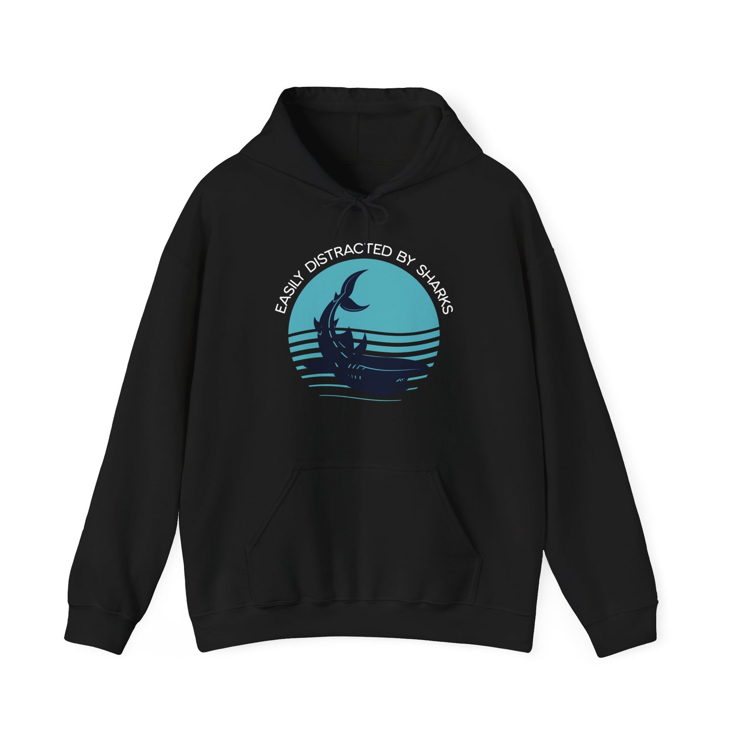 Easily Distracted By Sharks Graphic Hoodie