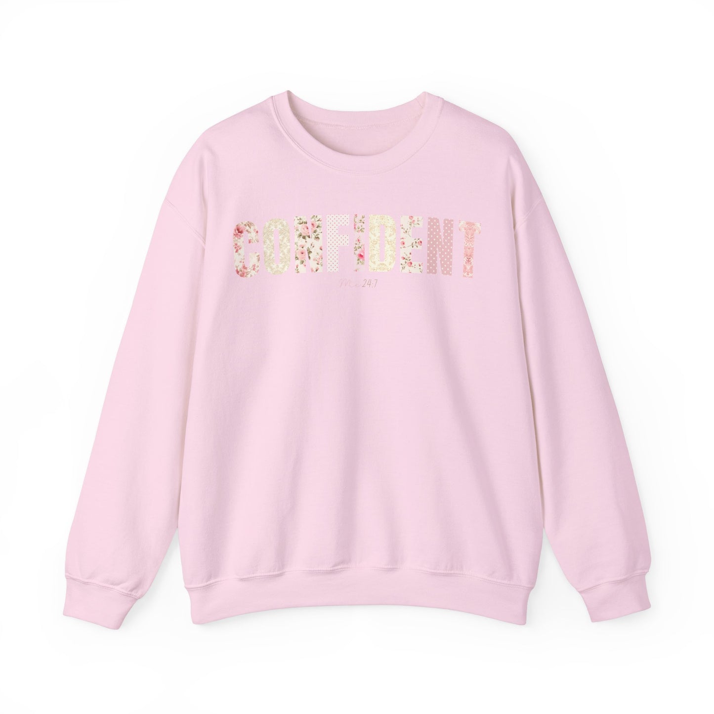 Confident Me 24:7 Pink Floral Patterns Sweatshirt