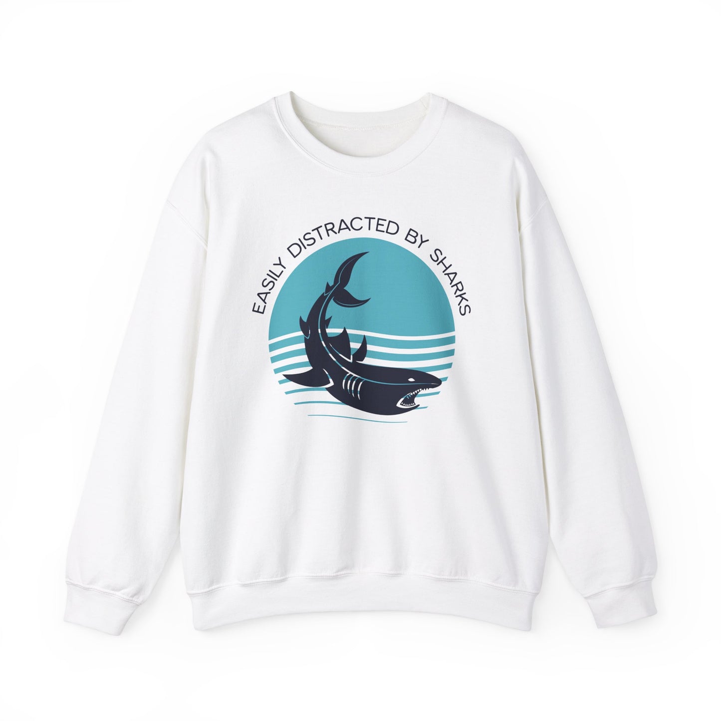 Easily Distracted By Sharks Graphic Sweatshirt