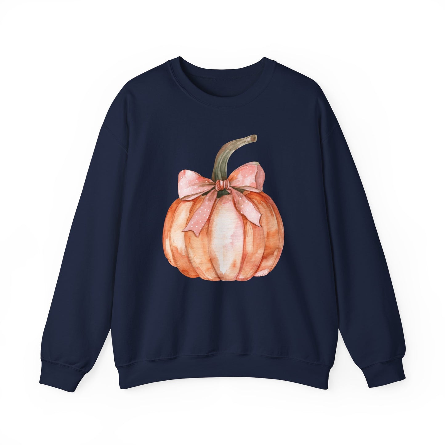 Fall Pumpkin Coquette Bow Sweatshirt