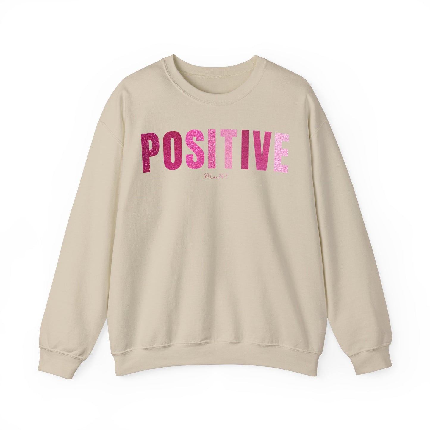 Positive Me 24:7 Glitter Pink Patterns Sweatshirt