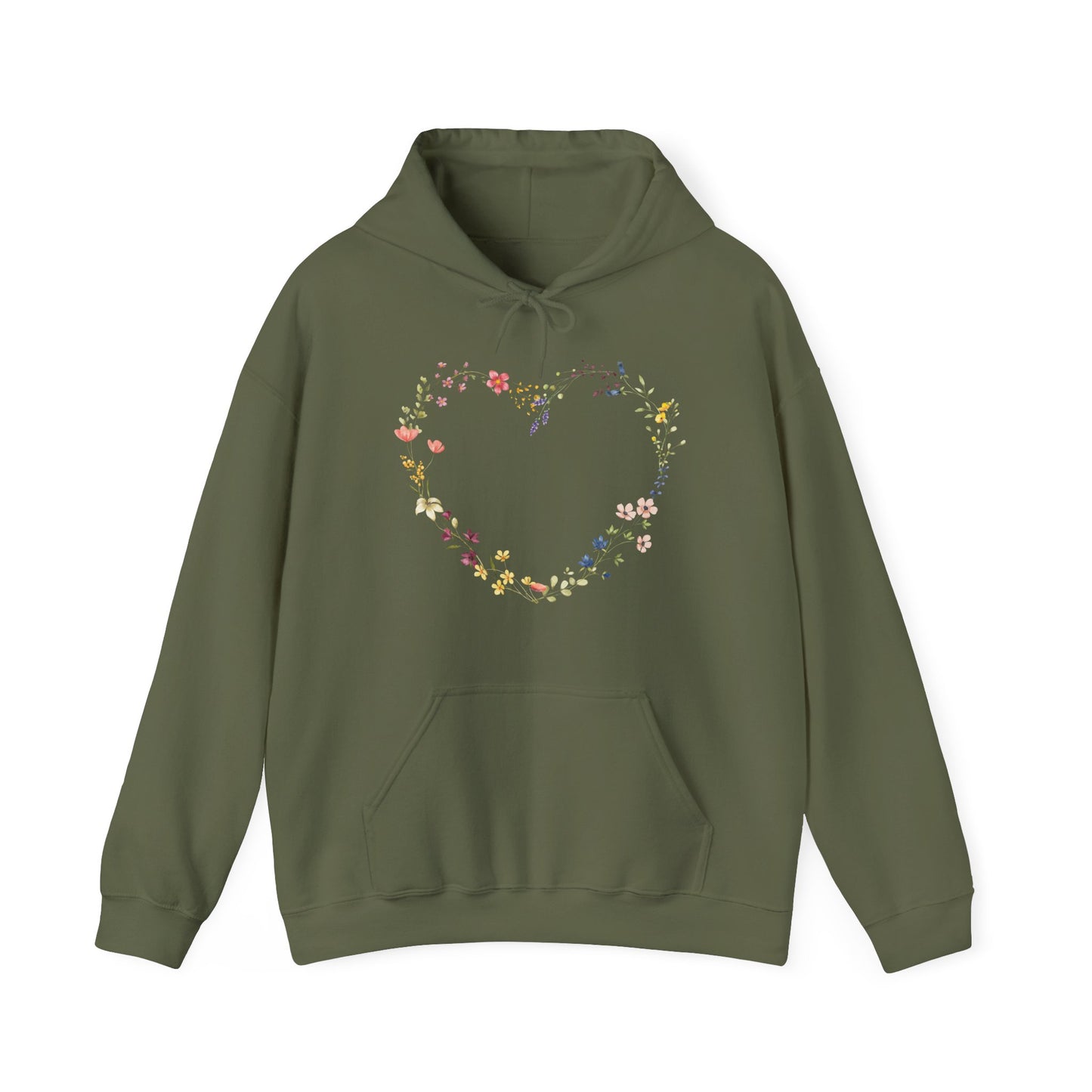 Wildflowers In Heart Shape Hoodie