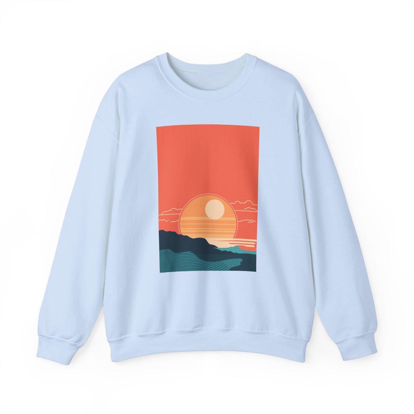 Minimal Boho Sunset Graphic Sweatshirt