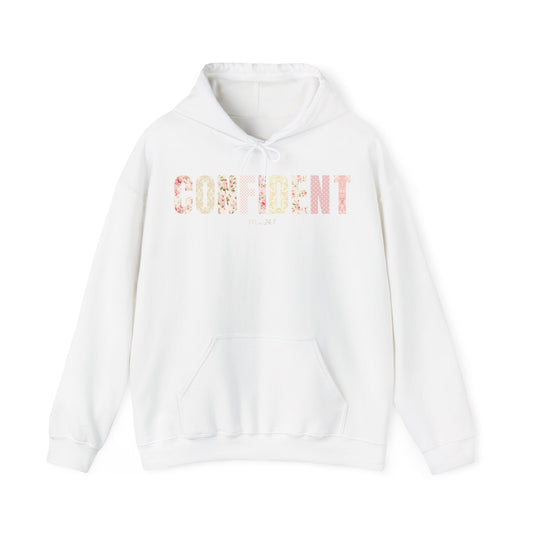 Confident Me 24:7 Pink Floral Patterns Hoodie