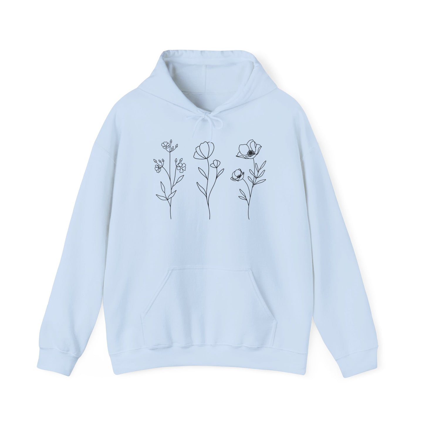 Minimalist Flowers Hoodie