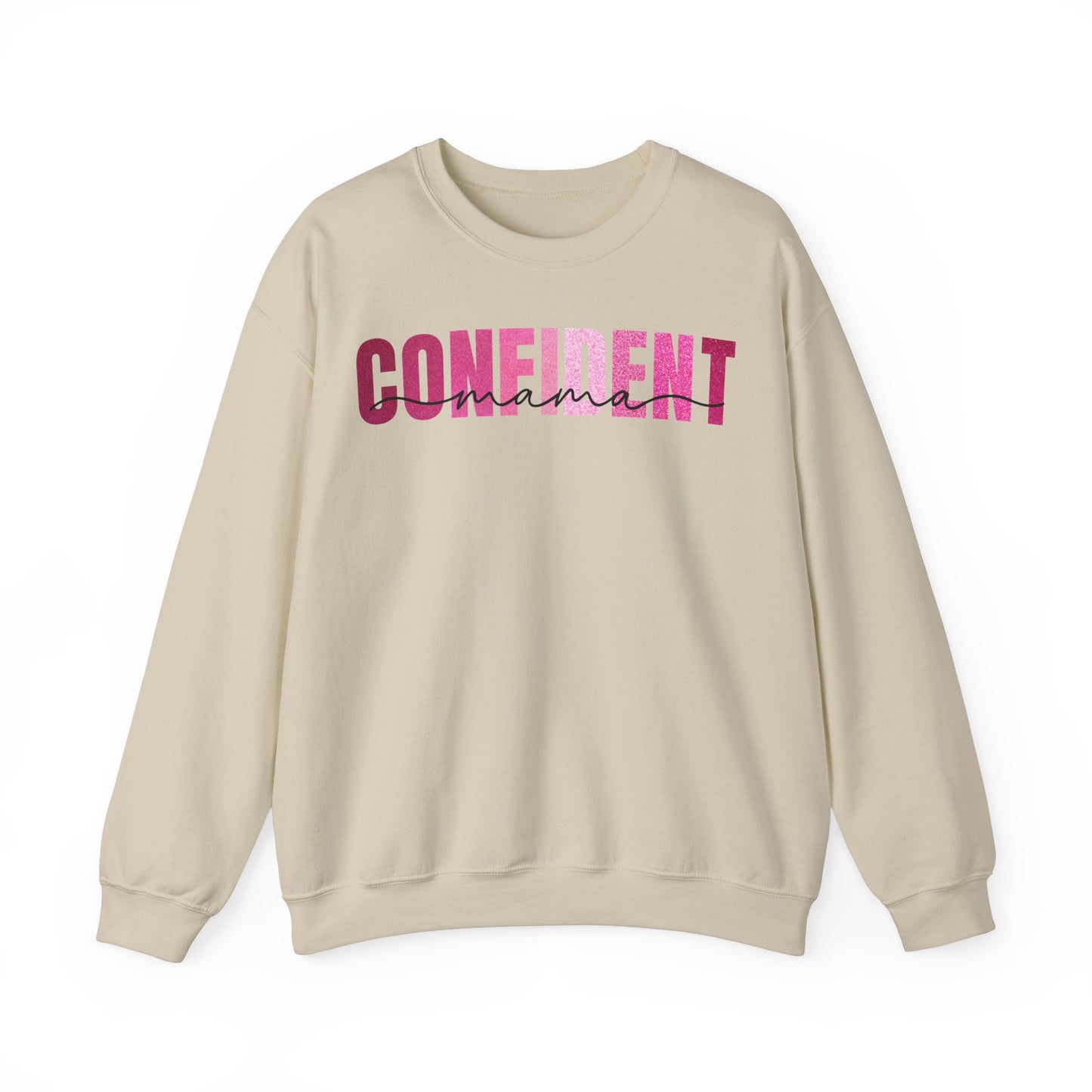 Confident Mama Glitter Pink Sweatshirt