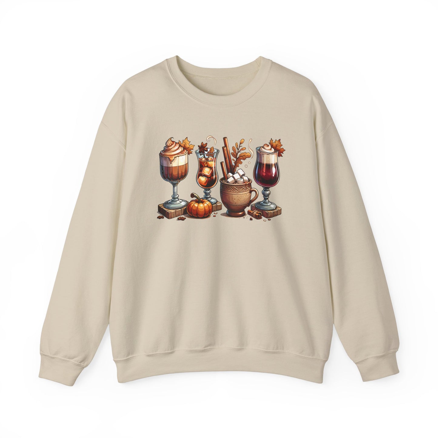 Fall Themed Drinks Graphic Sweatshirt