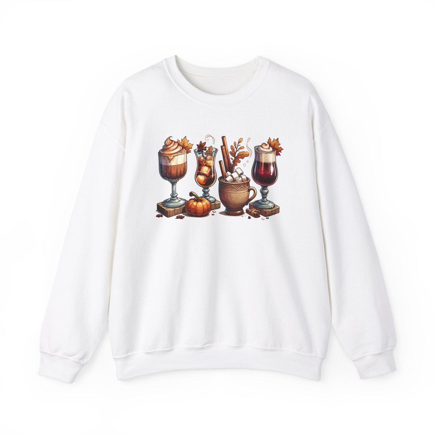 Fall Themed Drinks Graphic Sweatshirt