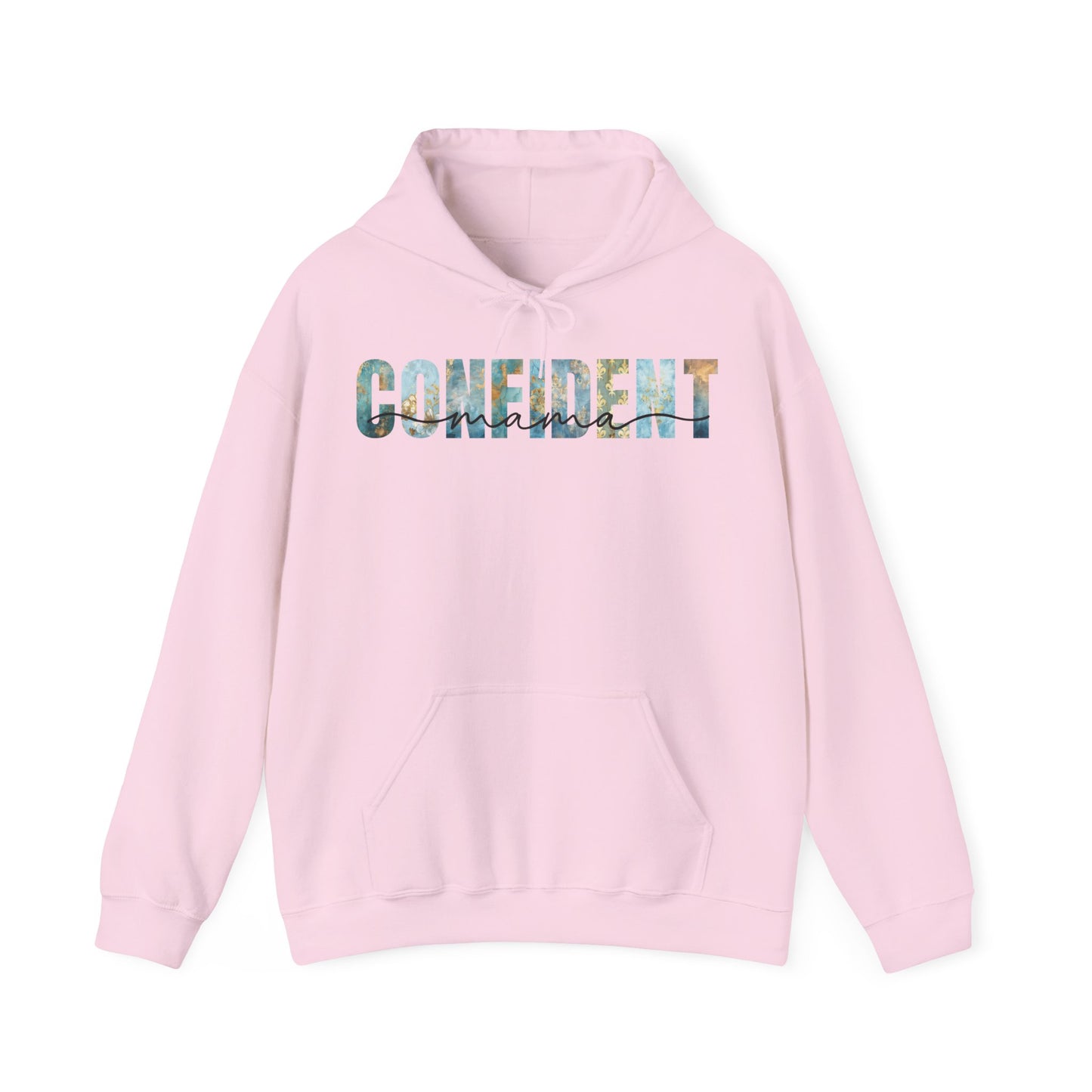 Confident Mama Blue and Golden Patterns Hoodie