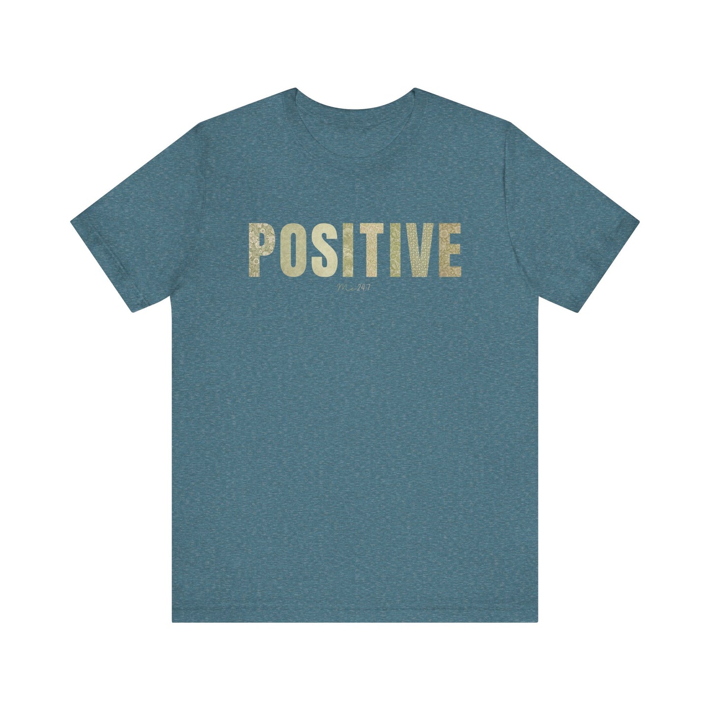 Positive Me 24:7 T-shirt With Green Patterns