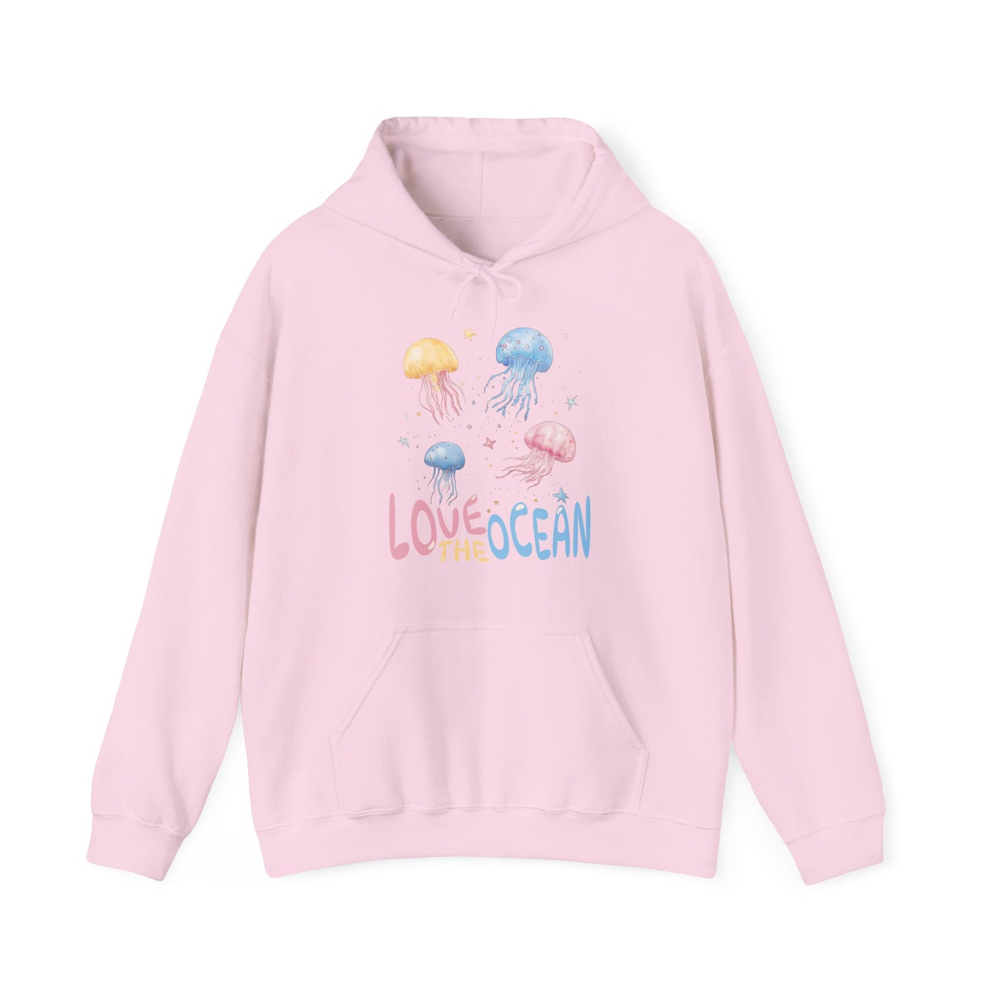 Love The Ocean Jellyfish and Stars Graphic Hoodie